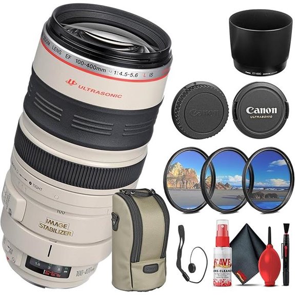 Canon EF 100-400mm f/4.5-5.6L Lens + Accessories