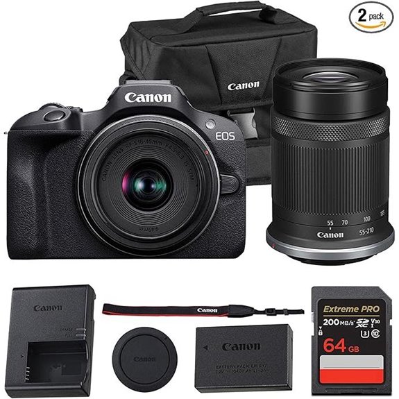 Canon EOS R100 Mirrorless Camera Kit with Lenses