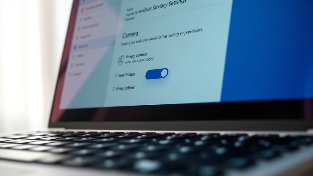 check camera privacy settings