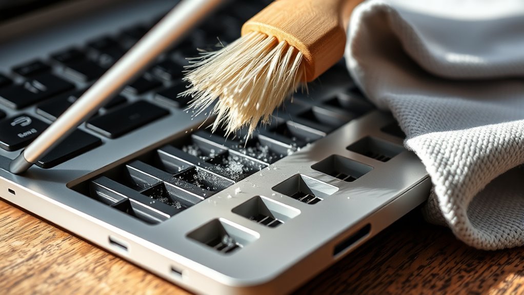 clean vents and ports regularly