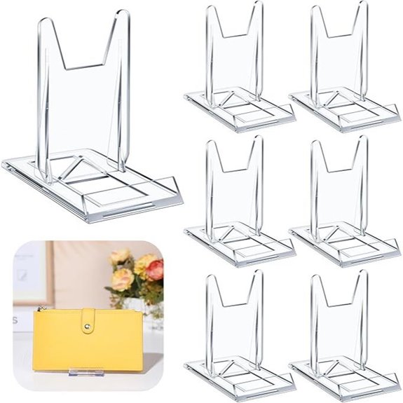 clear acrylic purse stands