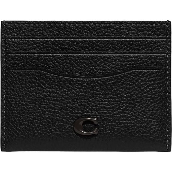 coach pebble leather cardholder