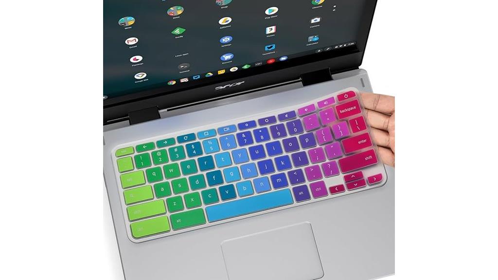 colorful chromebook keyboard cover