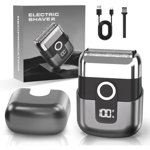 Mini Electric Razor with Floating Blades and LED Display