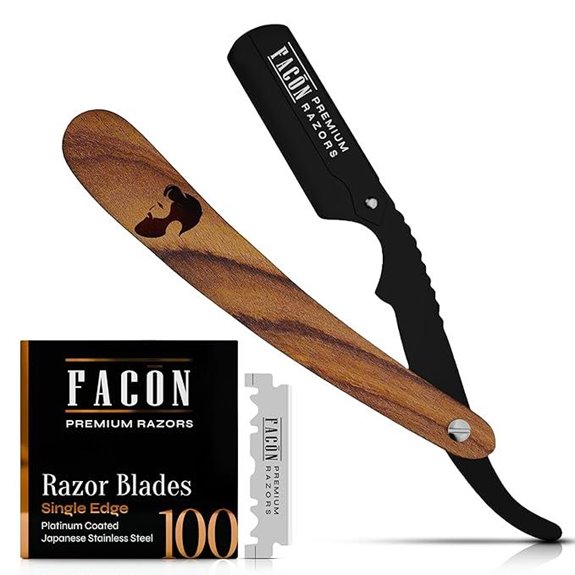 Facón Men’s Straight Razor Kit with 100 Blades