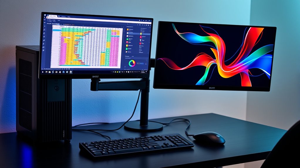 connect monitors securely properly