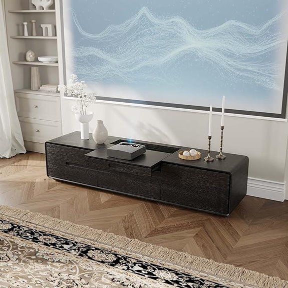 POVISON Modern TV Stand with Storage for Living Room
