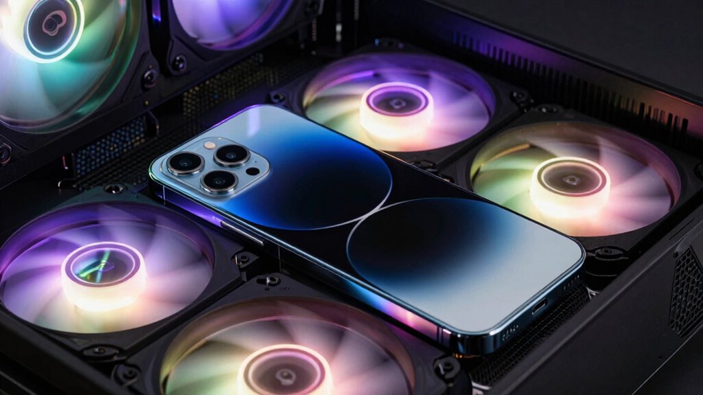 cooling fans reduce phone temperature