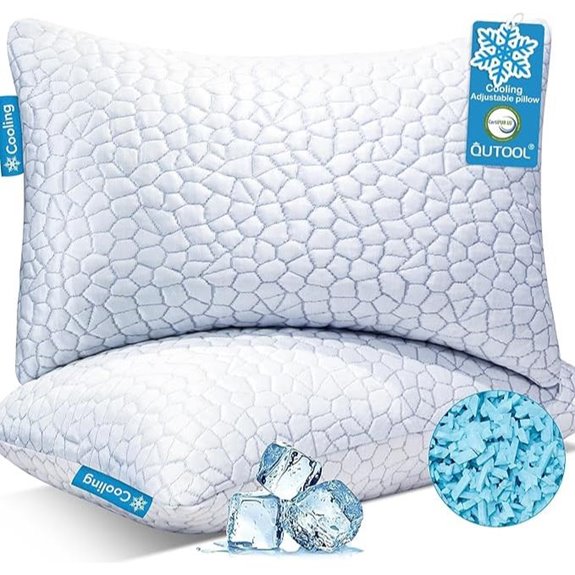 QUTOOL Cooling Shredded Memory Foam Pillow Set