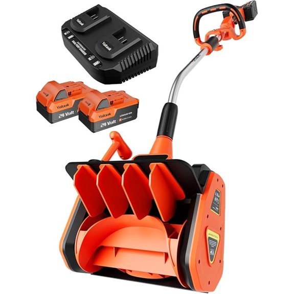 VOLTASK Cordless Snow Shovel with Batteries and Charger