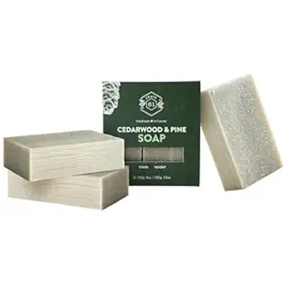 Crate 61 Organics Cedarwood Pine Soap 3-Pack
