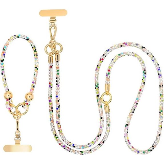 Crystal Phone Strap Crossbody & Wrist Lanyard for Women