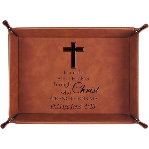 Personalized Leather Bible Verse Tray Gift