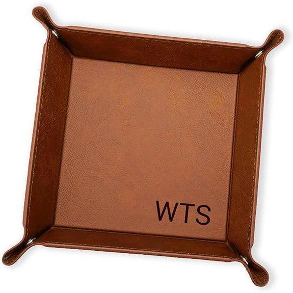 Personalized Leather Valet Tray for Men and Dad