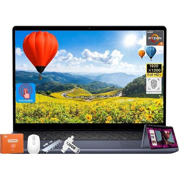 Dell Inspiron 14 2-in-1 Business Laptop with Ryzen 5