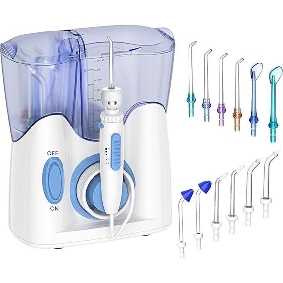 H2ofloss Dental Water Flosser with Tips & Large Capacity