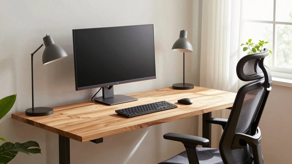 desk setup for ergonomic comfort