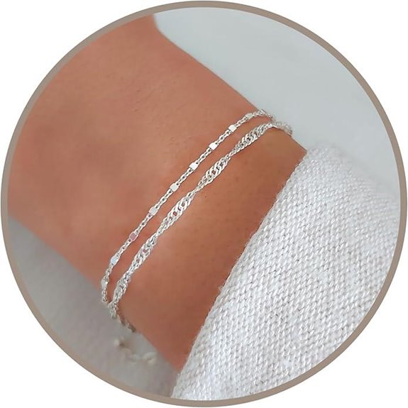 Annika Bella Sterling Silver Double Strand Bracelet