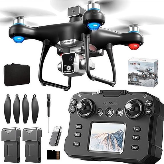 KY102 Drone with Screen Controller & 2 Batteries