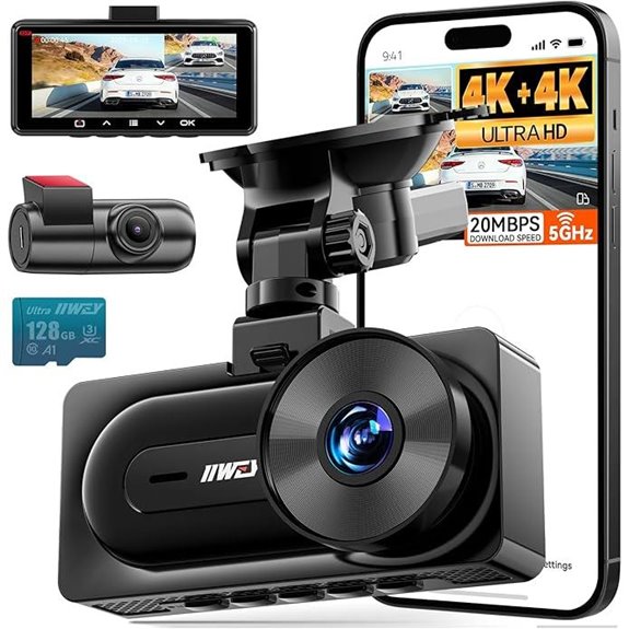 dual 4k dash cam