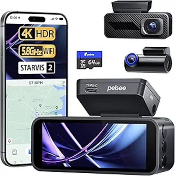 dual 4k dash camera