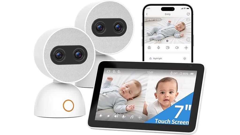 dual camera baby monitor system