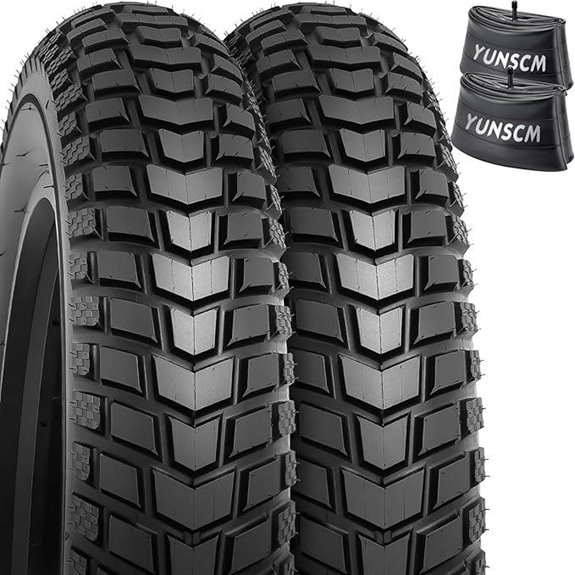 2-Pack Heavy Duty E-Bike Tires & Tubes (20-26