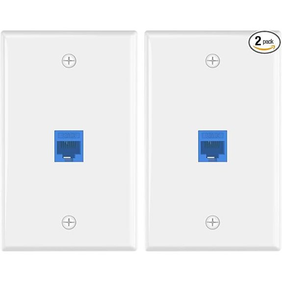 VCE 2-Pack Ethernet Wall Plate with RJ45 Coupler