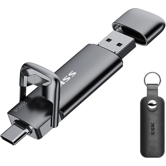 SSK 256GB Dual USB-C & USB-A Flash Drive