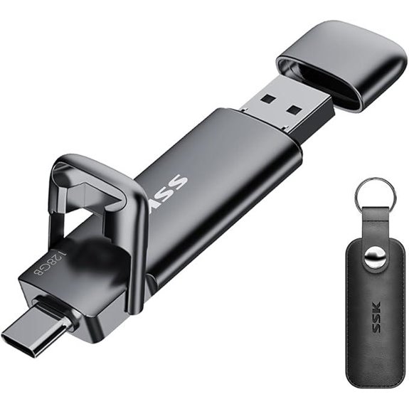SSK 128GB Dual USB-C & USB-A Flash Drive