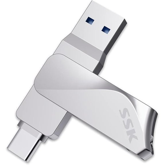 SSK 64GB Dual USB-C Flash Drive with OTG