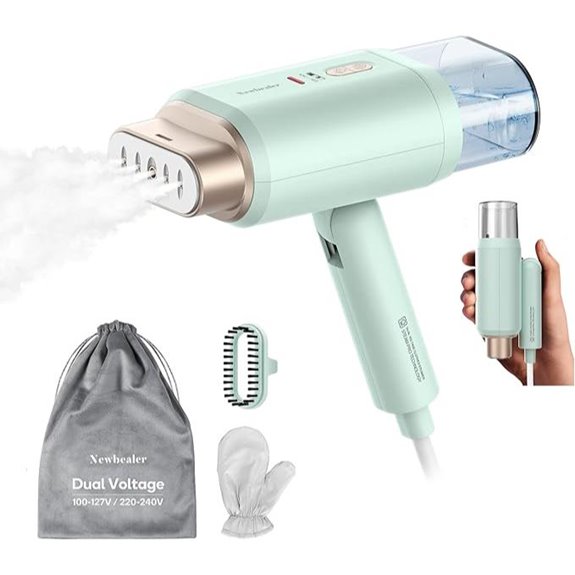 Newbealer Dual Voltage Travel Steamer (Green)