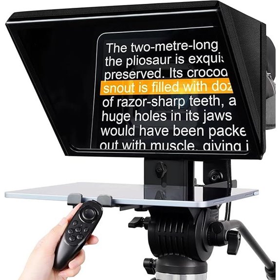 All-Metal 12-inch Teleprompter with Remote Control
