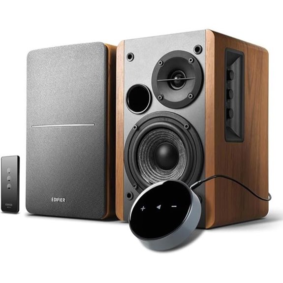 Edifier R1280T Bookshelf Speakers with WiiM Mini Streamer