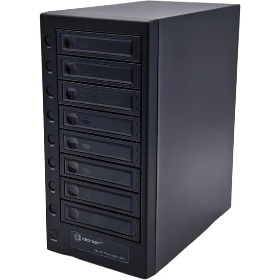 USB 4.0 8-Bay SATA External Hard Drive Enclosure