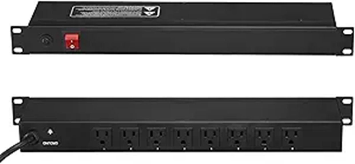 VEVOR 8 Outlet Rack Mount PDU Power Strip