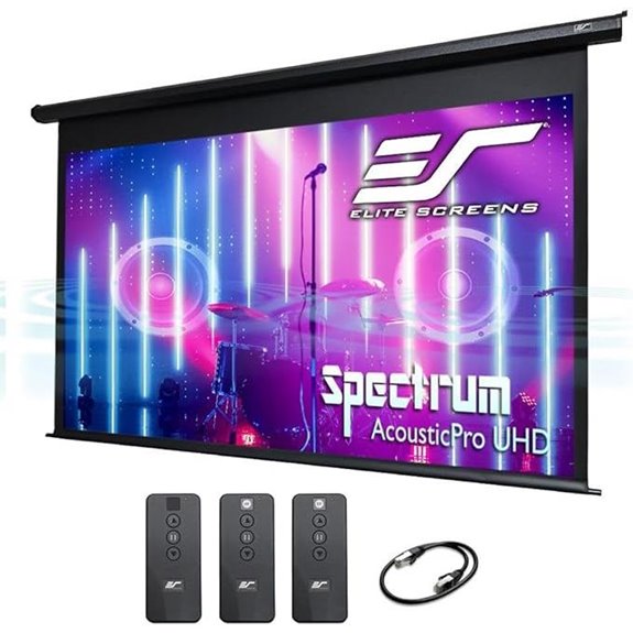 Elite Screens Acoustic Transparent 125-Inch Electric Screen