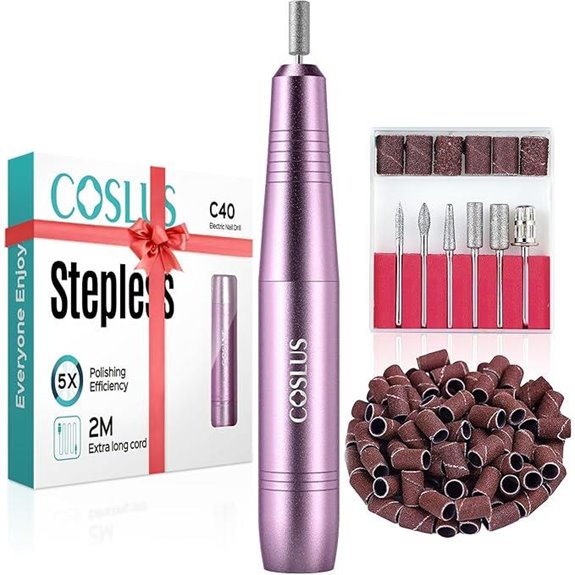 COSLUS Electric Nail Drill Kit with Bits and Bands