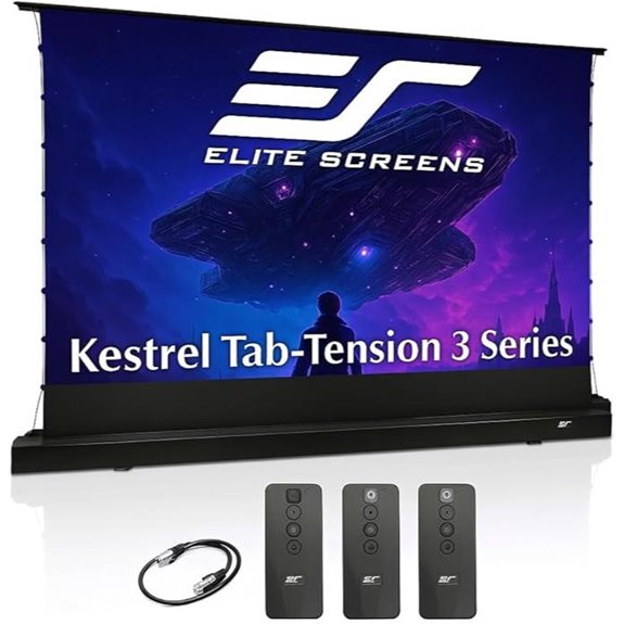 Elite Screens Kestrel Tab-Tension 3 Electric Projector Screen