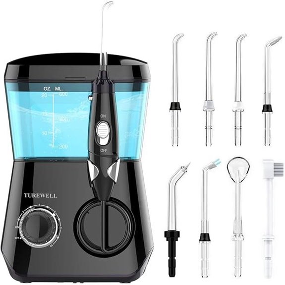 TUREWELL Electric Water Flosser with 8 Tips