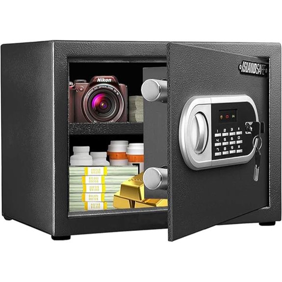 Home Safe Box with Electronic Lock for Pistol and Jewelry