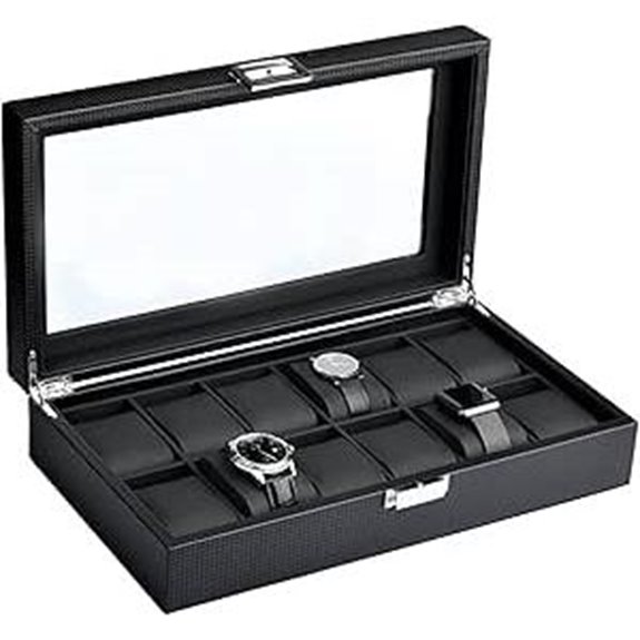 Mantello 12-Slot Watch Box with Glass Top
