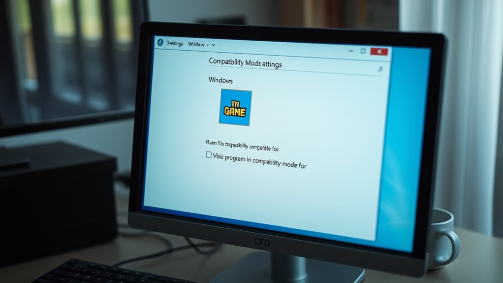 enable compatibility mode settings