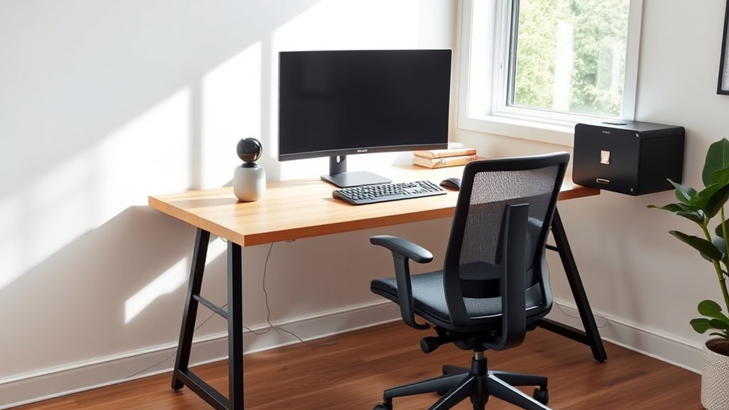 ergonomic adjustable workspace setup