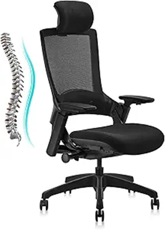 Clatina Ergonomic High Swivel Office Chair with Lumbar