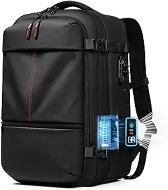 Expandable Travel Backpack with Built-in Vacuum Pump