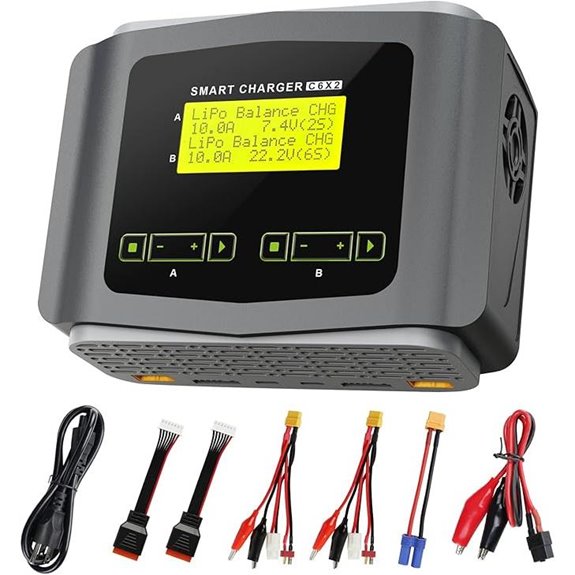RC LiPo Battery Charger with Large Screen and Fast Balance