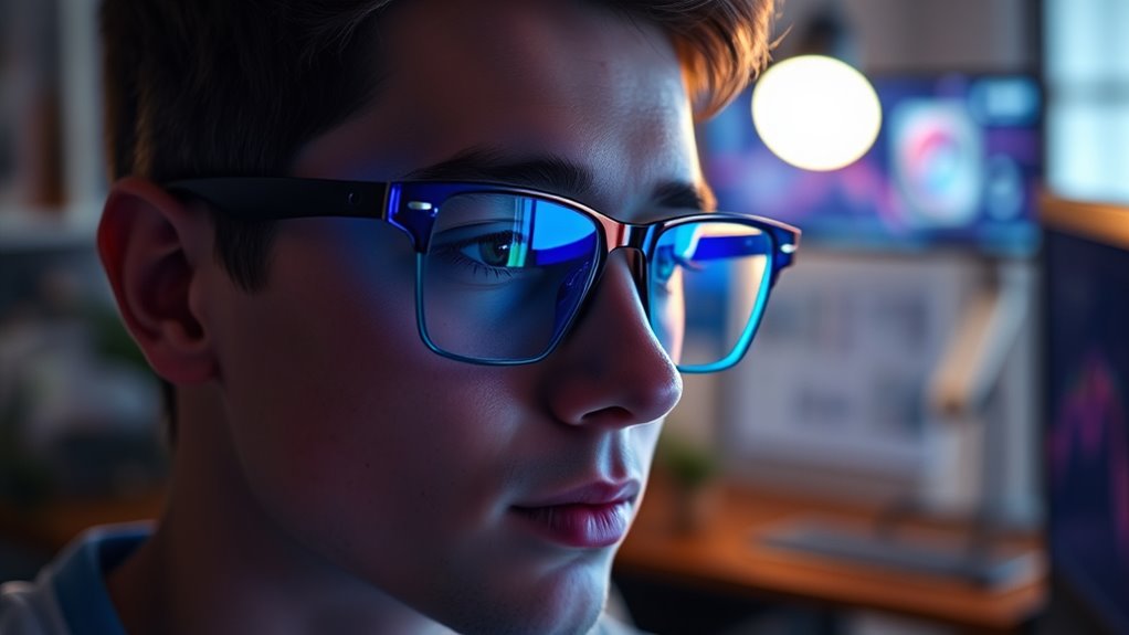 filtering blue light for comfort