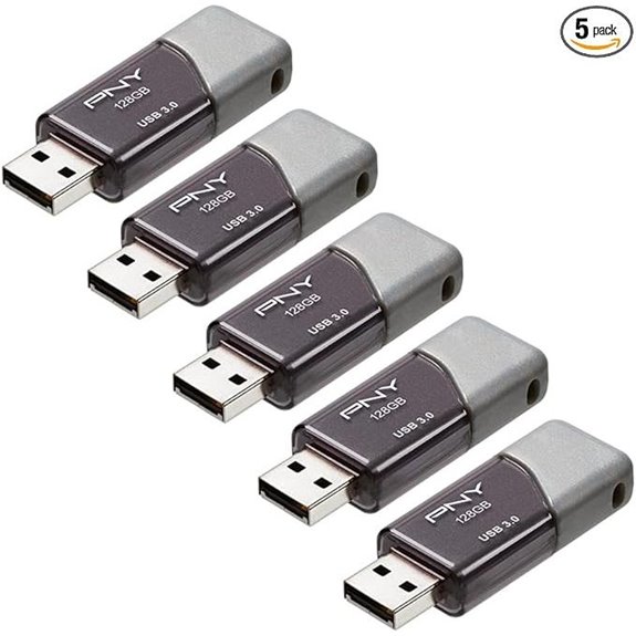 PNY 128GB Turbo Attaché 3 USB 3.0 Flash Drive 5-Pack