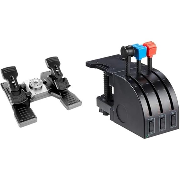 Logitech Pro Flight Rudder Pedals & Flight Throttle Quadrant